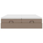 VidaXL Cadre de lit ottoman et matelas cappuccino 200x200cm similicuir