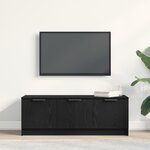 Meuble TV vidaXL Noir Chêne 102x35x36 5 cm Bois d'ingénierie