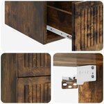 vidaXL Cabinet de chevet mural Chêne fumé 33 x 34 5 x 40 cm