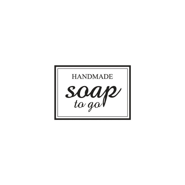 Tampon en bois Handmade Soap to go 3x4cm