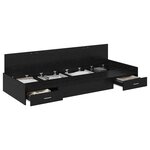 vidaXL Cadre de lit Chêne noir 80 x 200 cm Bois d'ingénierie