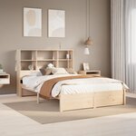 vidaXL Lit bibliothèque sans matelas 160x200 cm bois massif de pin