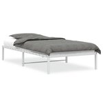 vidaXL Cadre de lit en métal sans matelas blanc 107x203 cm