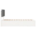 vidaXL Cadre de lit avec tête de lit rembourrée Gris clair 75 x 190 cm