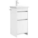 vidaXL Meuble de salle de bain avec évier Blanc 42 x 40 x 84 5 cm
