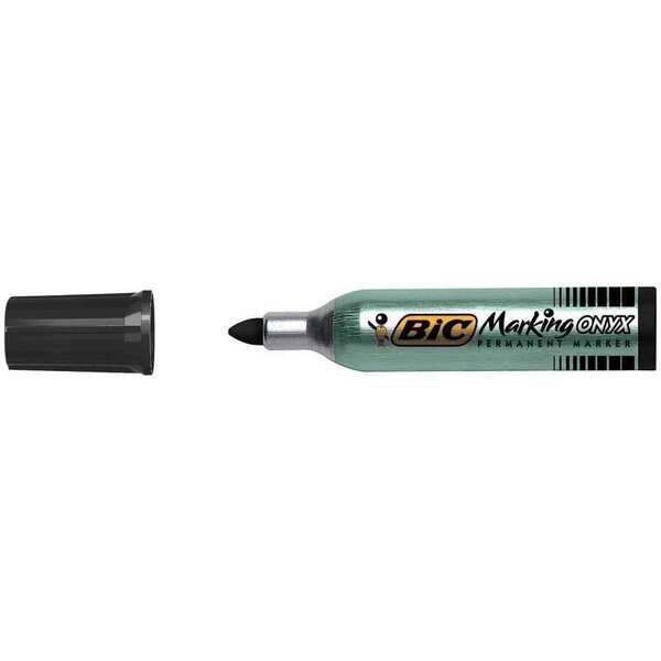 Marqueur Permanent MARKING ONYX 1482 Pte Ogive Trait 1,5 mm Noir x 12 BIC