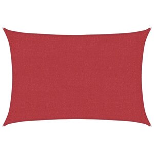 vidaXL Voile d'ombrage 160 g/m² Rouge 3x4 5 m PEHD