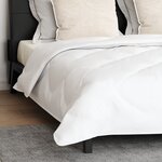 vidaXL Couette avec oreiller 3 Pièces Blanc 240 x 260 cm Microfibre