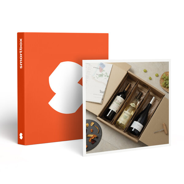 SMARTBOX - Coffret Cadeau Coffret de 3 bouteilles : vin rouge et vin blanc livrés à domicile -  Gastronomie
