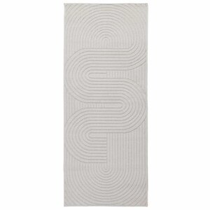 vidaXL Tapis de surface HUARTE Crème 200 x 80 cm Polyester
