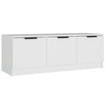 vidaXL Meuble TV Blanc 102x35x36 5 cm Bois d'ingénierie