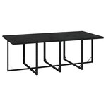 vidaXL Ensemble à dîner de jardin et coussins 9Pièces Résine tressée Noir