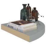 vidaXL Étagères d'angle flottantes 2 Pièces gris 35x35x3 8 cm MDF