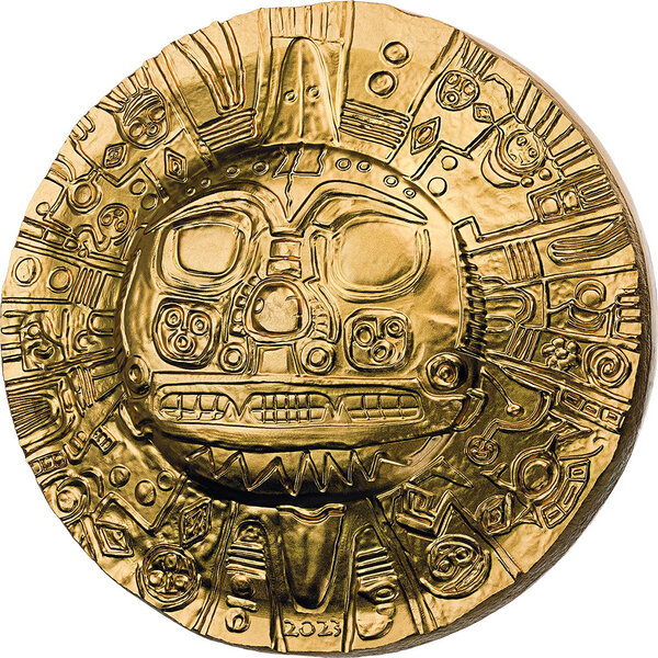 Pièce de monnaie en Argent 25 Dollars g 500 (1/2 Kg) Millésime 2023 INCA SUN GOD 1/2