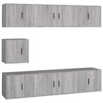 vidaXL Ensemble de meubles TV 7 Pièces Sonoma gris Bois d'ingénierie