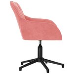 vidaXL Chaises pivotantes à manger lot de 2 Rose Velours