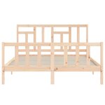 vidaXL Cadre de lit avec tête de lit 160x200 cm bois massif