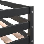 vidaXL Lit mezzanine d'enfants sans matelas avec échelle noir 90x200cm
