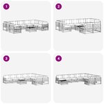 vidaXL Ensemble de canapés d'extérieur 10 Pièces Blanc et Beige