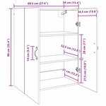 vidaXL Meuble mural Marron 69 5 x 34 x 90 cm Bois d'ingénierie