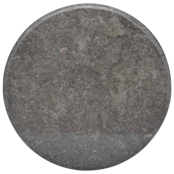 vidaXL Dessus de table Noir Ø60x2 5 cm Marbre