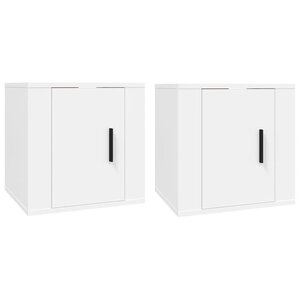 vidaXL Meubles TV muraux 2 Pièces Blanc 40x34 5x40 cm