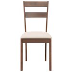 vidaXL Chaises à manger coussins 2 Pièces marron bois massif caoutchouc