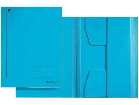 Chemise avec 3 rabats Carte 320g format A5 Bleu LEITZ