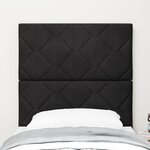 vidaXL Tête de Lit LED Design Blocs Diamant Noire 80 cm Velours