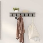vidaXL Porte-manteau mural Sonoma gris 60 x 10.5 x 10.5 cm