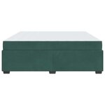 vidaXL Cadre de lit avec matelas Vert foncé 200 x 200 cm Velours
