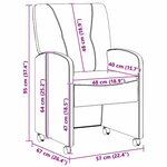 vidaXL Chaises de salle à manger 2 Pièces Vert foncé 57 x 67 x 95 cm