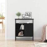 Buffet vidaXL Noir Chêne 69x35x80 cm Bois d'ingénierie et Acier