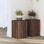 vidaXL Supports pour plantes 2 Pièces chêne marron bois d'ingénierie