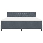 vidaXL Lit Box Spring avec Matelas & LED Gris Foncé 180x200 cm Velours
