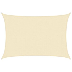 vidaXL Voile d'ombrage 160 g/m² Crème 3x5 m PEHD