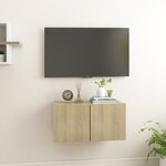 vidaXL Meuble TV suspendu Chêne sonoma 60x30x30 cm