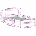 vidaXL Lit avec tête de lit blanche 75x190 cm en pin massif