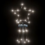 vidaXL Arbre de Noël cône 108 LED Blanc froid 70x180 cm
