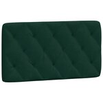 vidaXL Coussin de tête de lit vert foncé 100 cm velours