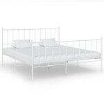 vidaXL Cadre de lit Blanc Métal 180x200 cm