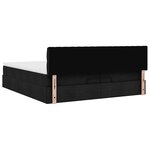 VidaXL Cadre de lit ottoman avec matelas noir 200x200cm tissu