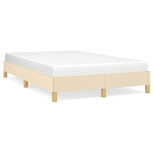 vidaXL Cadre de lit sans matelas crème 120x200 cm tissu