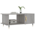vidaXL Table basse sonoma gris 90x50x40 cm bois d'ingénierie