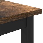 vidaXL table Chêne fumé 100 x 50 x 76 5 cm Bois d'ingénierie et acier