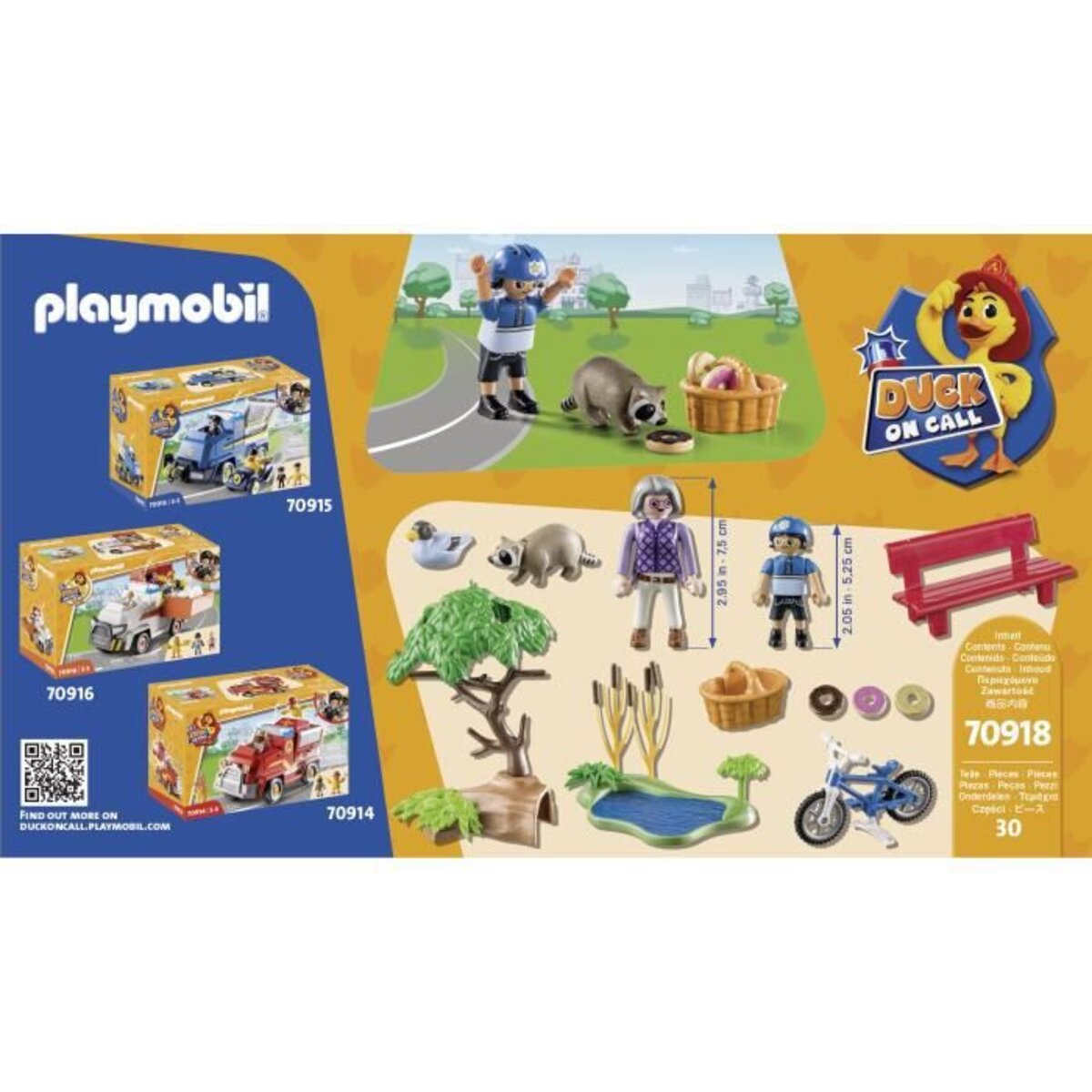PLAYMOBIL® Figurine policière et animaux Duck on Call 70918