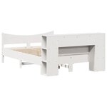 vidaXL Cadre de lit sans matelas blanc 140x200 cm bois de pin massif