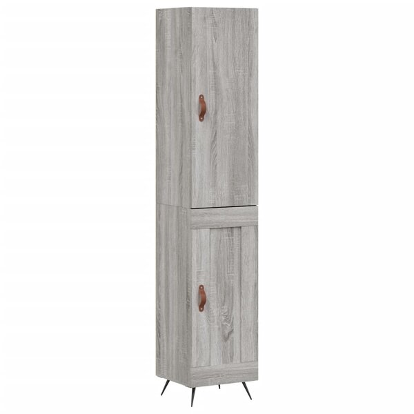 vidaXL Buffet haut Sonoma gris 34 5x34x180 cm Bois d'ingénierie