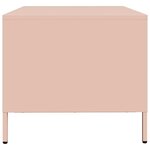 vidaXL Table basse rose 101 5x50x43 5 cm acier laminé à froid