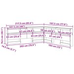 vidaXL Tête de lit de rangement Chêne fumé 180 cm Bois d'ingénierie